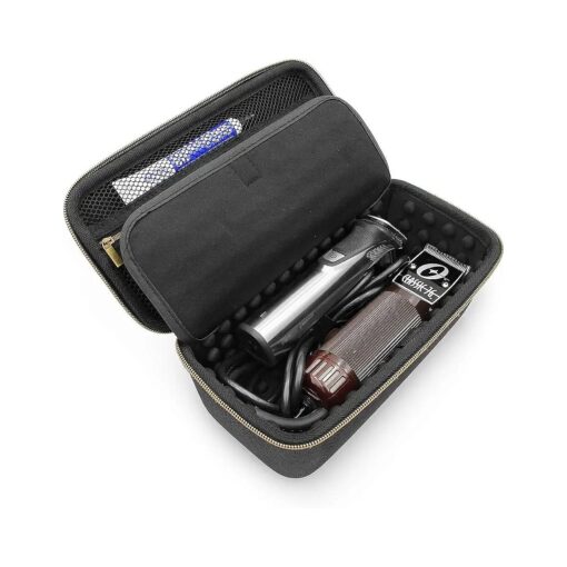 CASEMATIX Hair Clipper Barber Case Holds Clippers, Hair Buzzers, Trimmers, T Finisher Liner - Travel Case For Clippers, Stylist and Hair Cutting Supplies