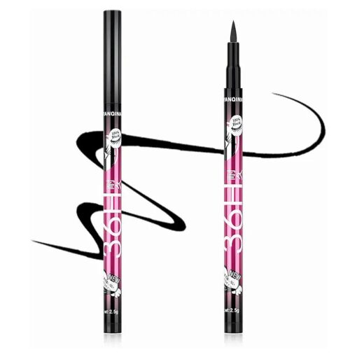 Gnker Eyeliner Waterproof Professional Liquid Long Lasting Cosmetics Eye Liner Pen Black 2 pcs