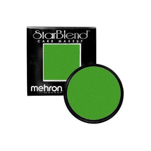 Mehron Makeup StarBlend Cake Makeup | Wet/Dry Pressed Powder Face Makeup | Powder Foundation | Green Face Paint & Body Paint 2 oz ( 56g )