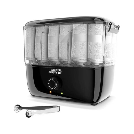 Towel Steamer-Hot Towel Warmer 600 W Tabletop Moist Towel Heater, Holds up to 18 Towels,30 Minute Auto Shut Timer, Professional Salon Equipment Towel Warmer for Facials, Spa, Barbers, Massage ( Black )