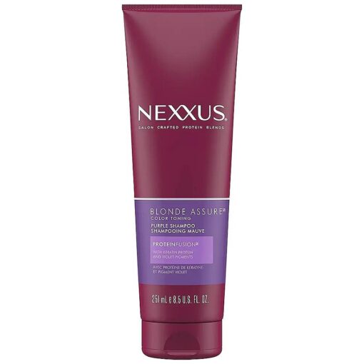 Nexxus Blonde Assure Purple Shampoo, For Blonde Hair Color Care Shampoo, Keratin Protein 8.5 oz