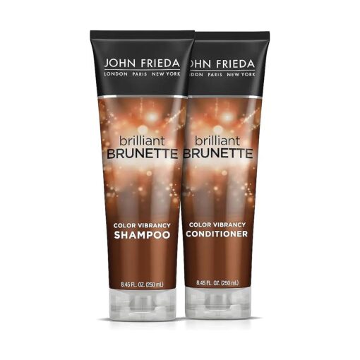 John Frieda Brilliant Brunette Multi-Tone Revealing Color Protecting Duo Set Shampoo and Conditioner, 8.45 Ounce, 1 Each