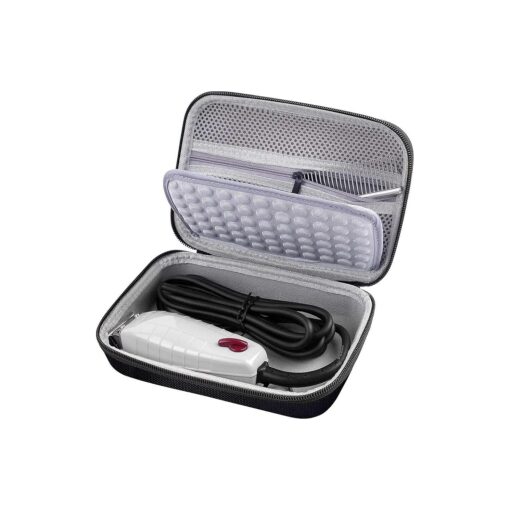 Case for Andis Professional T-Outliner Beard & Hair Trimmer, Model GTO 04780/04710/04603/04775, with Mesh Pocket for Attachment Set - Bag Only ( Black+Grey Inner )