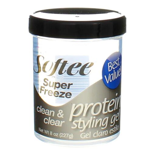 Softee Protein Super Freeze Hair Styling Gel, 8 Ounce