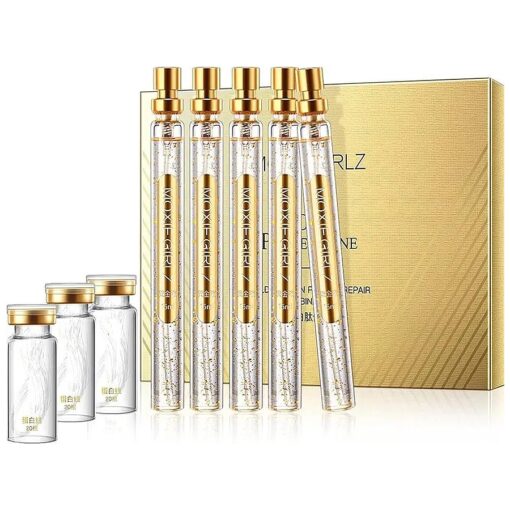 Instalift Protein Thread Lifting Set, Soluble Protein Thread and Nano Gold Essence Combination, Absorbable Collagen Threads, Smoothes Fine Lines, Enhance Elasticity ( 1 Set +3 Bottle Protein Thread )