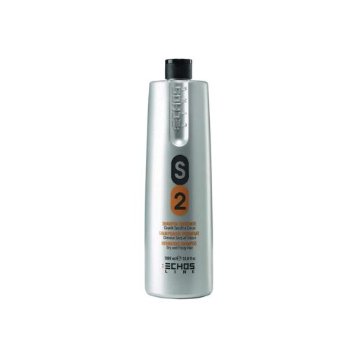 Echos Line S2 Hydrating Shampoo Dry and Frizzy Hair 33.8 Oz -Free Starry Lip Plumping Gloss 0ml