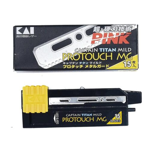 KaI Captain Titan Protouch MG Razor Blades with Steel Guard for Kai Captain and Feather Artist Club Straight Razors