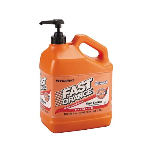 Permatex 25219 Fast Orange Pumice Lotion Hand Cleaners, Citrus, Bottle with Pump, 1 gal, 128 Fl Oz ( Pack of 1 )