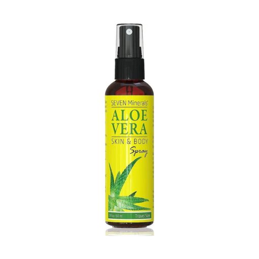 Travel Size Organic Aloe Vera Spray with 100 % Pure Aloe From Freshly Cut Aloe Plant, Not Powder - No Xanthan, So It Absorbs Rapidly With No Sticky Residue ( 2 fl oz )