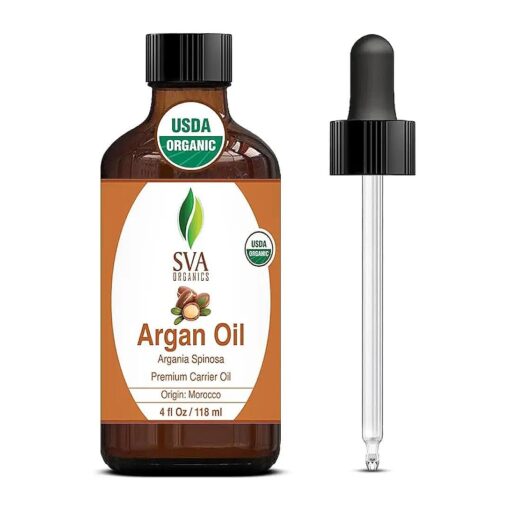 Argan Oil 4oz ( 118ml ) Premium Carrier Oil with Dropper for Skin Care, Body Massage, Hair Care & Scalp Massage