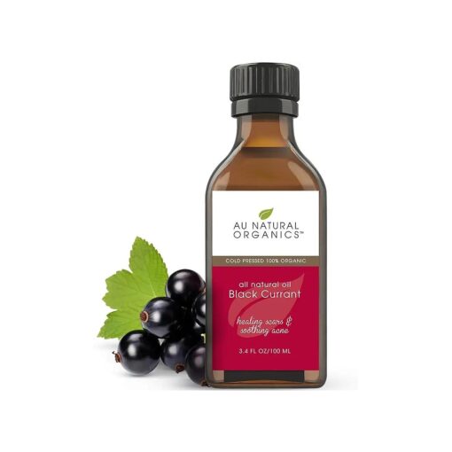 Black Currant Seed Oil - Pure Cold Pressed Black Currant Seed Oil for Eczema, Hexane Free Oil for Immune System, Hair, Skin, Lip, Nails, Heart & Tissue Repair Support | 3.4oz 100ml