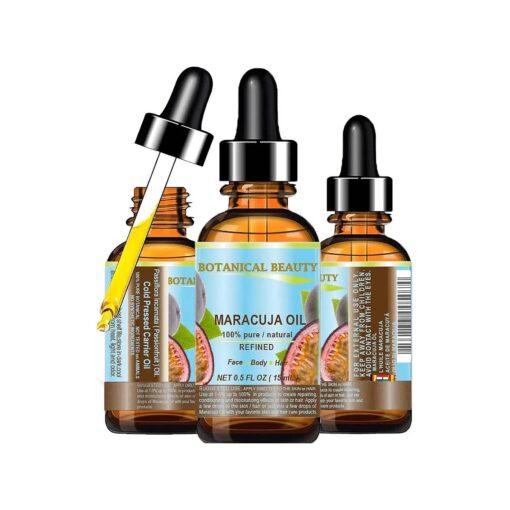 MARACUJA OIL 100 % Pure Natural Cold Pressed Undiluted for Face, Skin, Hair, Body, Lip, Nails 0.5 Fl.oz.- 15 ml Rich in Vitamin C