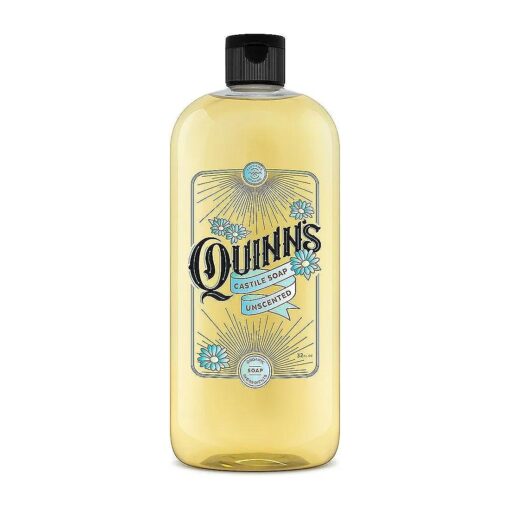 Quinn 's Pure Castile Organic Liquid Soap, 32 ounce ( Unscented )