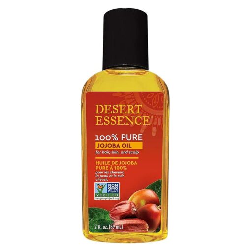 Desert Essence, 100 % Pure Jojoba Oil, Moisturizer and Cleanser for Skin, Hair and Scalp, 2 Oz