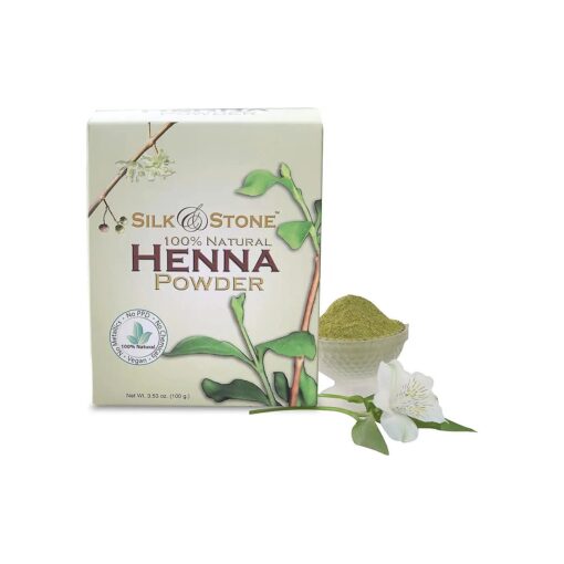 Natural Henna Powder, Pure Henna Powder for Hair Dye, Vegan and Gluten-Free Henna Hair Color, 100 grams - Silk and Stone