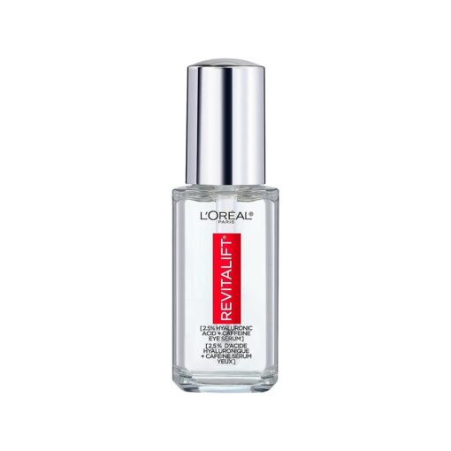 L'Oreal Paris Revitalift Derm Intensives Hyaluronic Acid + Caffeine Hydrating Eye Serum, 0.67 Fl, Oz .