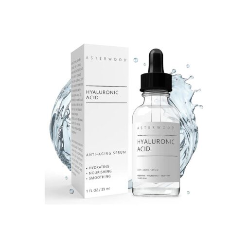 Asterwood Pure Hyaluronic Acid Serum for Face - Plumping, Anti-Aging & Hydrating - Fragrance-Free, Pairs Well with Vitamin C Face Serum & Hylunaric Acid Moisturizer, 29ml/1 oz