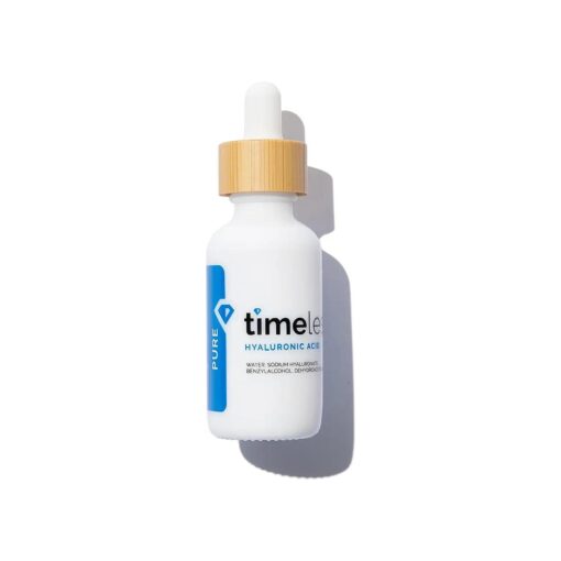 Timeless Skin Care Hyaluronic Acid 100 % Pure Serum - 1 oz - Powerful Formula to Rehydrate Skin & Boost Moisture Levels + Relieves Appearance of Skin Tightness - Recommended for All Skin Types