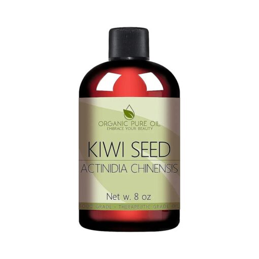 Kiwi Seed Oil - 8 oz - 100 % Pure, All Natural, Cold Pressed, Unrefined, Premium Grade Carrier Oil Perfect for Hair, Skin, Scalp, Body Care Vegan Moisturizer, DIY, Cosmetics - Packaging May Vary