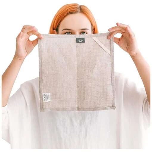 Wash Cloths for Your Face - Pure 100 % Flax Linen Washcloths - 4-Pack 10x10-inch Linen Face Cloths - Natural Fiber Wash Clothes for Bathroom - Linen Exfoliating Face Towel for Women