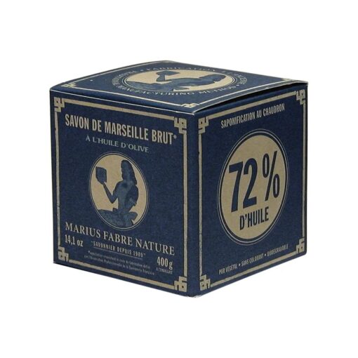 Marius Fabre 400g Cube of Pure Marseilles Soap In Vintage Style Box by Marius Fabre