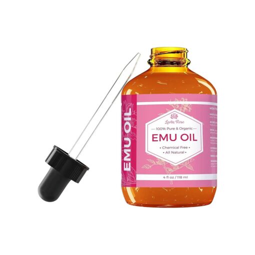 Leven Rose Emu Oil, 100 % Pure Natural Hair Strengthener Anti Aging Skin Moisturizer 4 oz