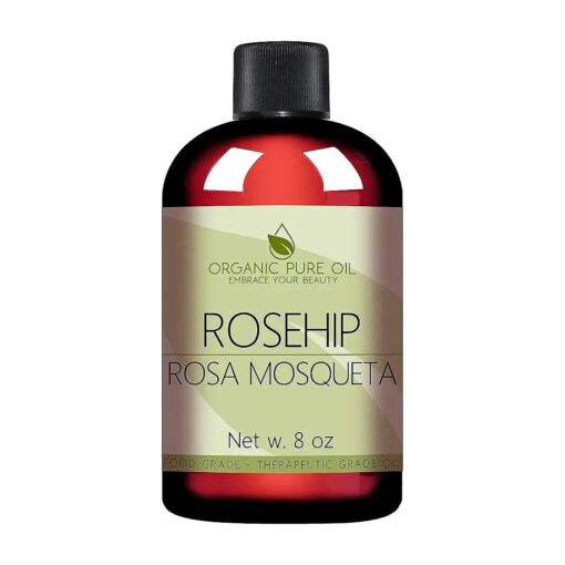 OPO Rosehip Oil - 8 oz - 100 % Pure, Unrefined, Non GMO, Cold Pressed, Vegan Carrier Oil for Face, Hair, Skin, Nails, Body Aging Skin Beard Locs Mustache Lashes - Premium Grade - Packaging May Vary