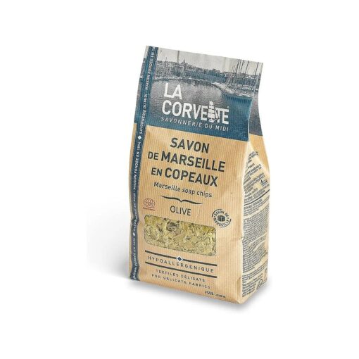 La Corvette, bag of Marseille soap chips OLIVE, 750g