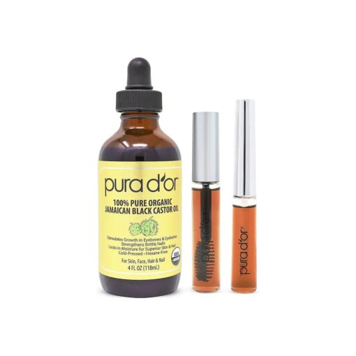 PURA D'OR Organic Jamaican Black Castor Oil, Natural Smoky Scent