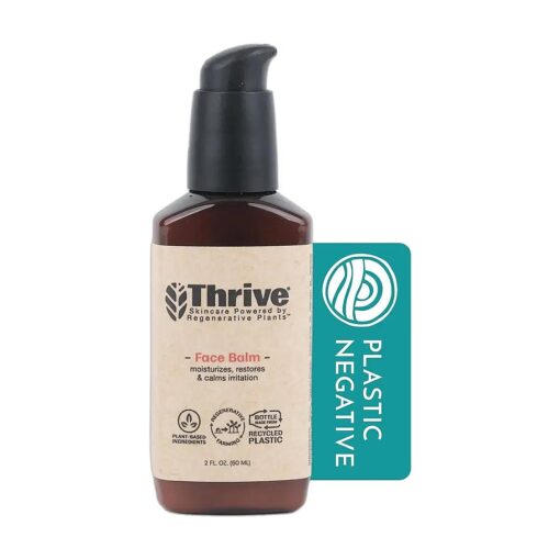 Thrive Natural Care Face Moisturizer - Non-Greasy Soothing Facial Moisturizer Lotion for Men & Women with Natural & Organic Ingredients Keep Skin Hydrated & Help Irritation as After Shave, 2 Oz