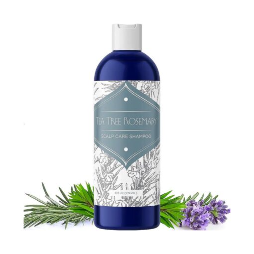 Purifying Rosemary Shampoo Sulfate Free - Lavender Rosemary and Tea Tree Shampoo for Thinning Hair and Scalp Care - Paraben and Sulfate Free Clarifying Shampoo for Build Up with Essential Oils