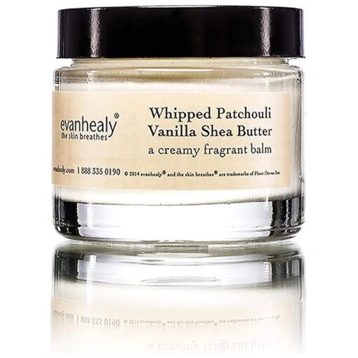 evanhealy Whipped Patchouli Vanilla Shea Butter | Organic Handcrafted Shea Butter | Skin Moisturizer for Face & Body