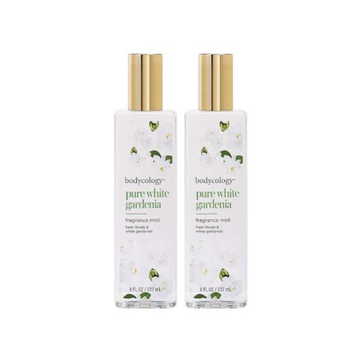 Bodycology Pure White Gardenia 8 fl.oz, Fragrance Mist Spray For Women ( Pack of 2 ) Bodycology