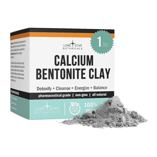 Calcium Bentonite Clay Healing Powder - Pure Pharmaceutical, Better Than Food Grade - Face, Body & Hair Mask, for Internal Use, Natural Mud Masks, Deep Pore Cleansing for Health & Beauty