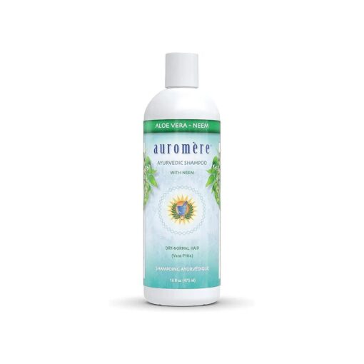 Auromere Ayurvedic Shampoo, Aloe Vera Neem - Vegan, Cruelty Free, Non-GMO, Natural, Gluten Free, Sulfate Free, Paraben Free for Dry to Normal Hair ( 16 fl oz ), 1 Pack