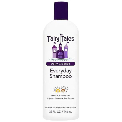 Fairy Tales Daily Cleanse Everyday Kids Shampoo - Gentle Natural Defining Shampoo, Tangle Free, Moisturizing and Hydrating Formula, Paraben Free - 32 oz