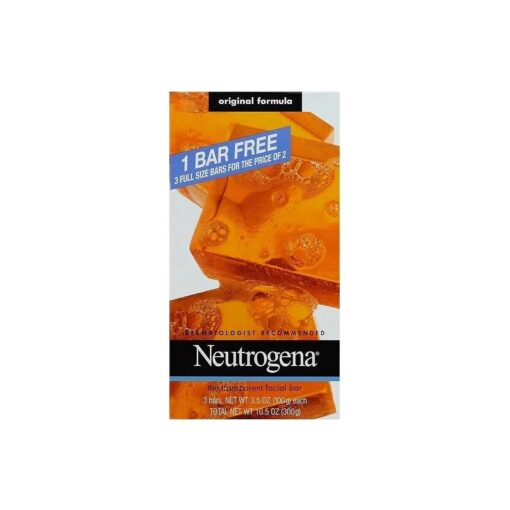 Neutrogena Transparent Facial Bar Bonus Pack, Original Formula - 3 ea