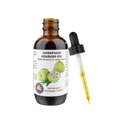 Virgin Soursop Graviola Guanabana Oil ( Organic, Undiluted, Unrefined ) 2oz / 60 ml - Natural Moisturizer for Dry and Damaged Skin .