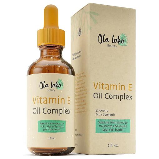 Vitamin E Oil - Pure Vitamin E Oil for Face, Vitamin E Oil for Skin, Hair & Body - Vitamin E Oil Organic with Jojoba Oil & Macadamia, Organic Vitamin E Oil for Scars, Lines, Wrinkles & Stretch Marks