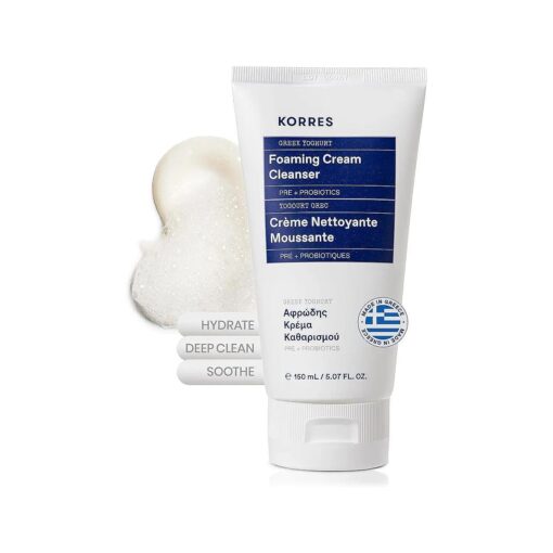 KORRES Greek Yoghurt Foaming Cream Cleanser 150 Ml, 5.07 fl, oz .