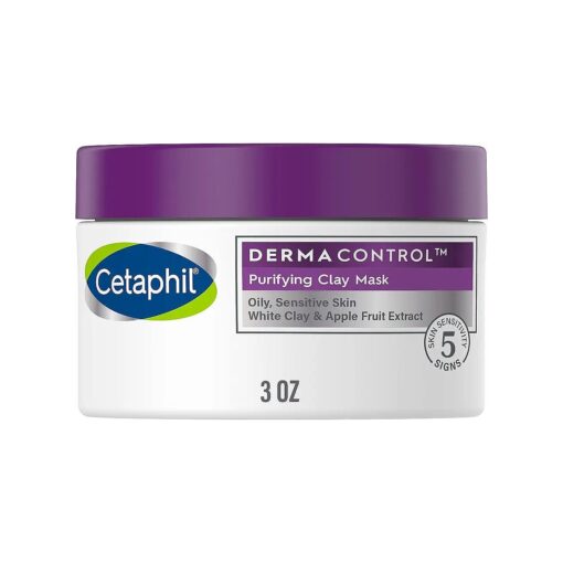 Cetaphil Clay Mask Pro, Dermacontrol Purifying Clay Face Mask with Bentonite Clay for Blackheads and Pores, Designed for Oily, Sensitive Skin, 3 Oz