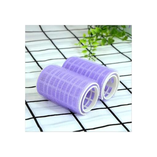 Hair Roller Curlers Bangs Self-Adhesive Hair Curling Styling Women DIY Makeup Tools 2Pcs Purple