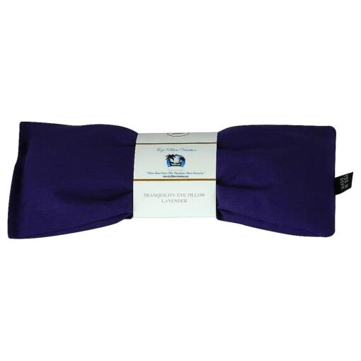 Lavender Eye Pillow - Migraine, Stress & Anxiety Relief - # 1 Stress Relief Gifts for Women - Made in The USA, Organic Flax Seed Filled ! ( Purple - Organic Cotton )