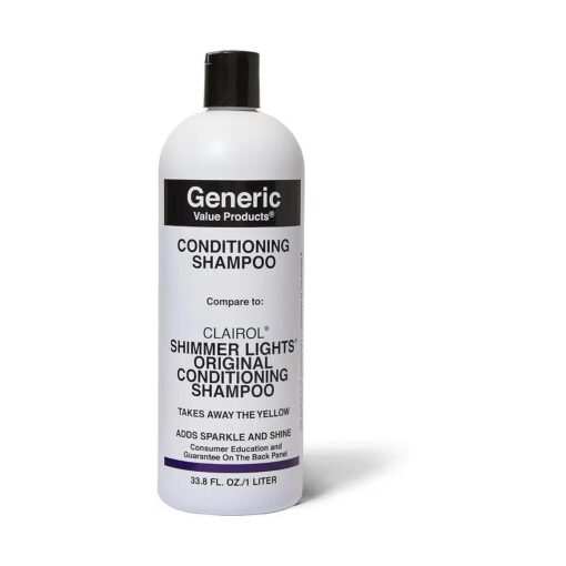 Generic Value Products Conditioning Purple Shampoo, Tones Down Brassiness, Brightens and Refreshes Faded Highlights, Removes Yellow Tones, 33.8 Oz