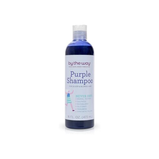 Purple Shampoo by The BTW Co. for Silver, Gray and Blonde Hair : Brighten and Remove Yellowing or Brassy Tones with No Sulfates, No Parabens - 16 ounce - Cruelty-Free for Color-Treated and Natural Hair