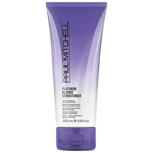 Paul Mitchell Platinum Blonde Purple Conditioner, Cools Brassiness + Eliminates Warmth, For Color-Treated Hair + Naturally Light Hair Colors, 6.8 fl, oz .