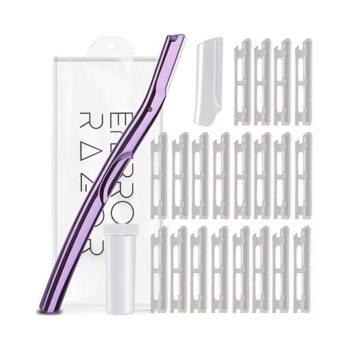 Dermaplaning tool, eyebrow razor, Stainless steel eyebrow trimmer, Women Facial Razor for Hair Removal, scraper hair removal knife, Dermaplaning Face Exfoliating Tool ( Purple )