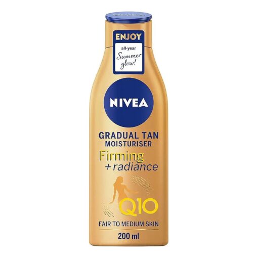 Q10 Firming + Radiance Gradual Tan ( 200 ml ), Tan Activating Firming Cream with Q10, Supports a Gradual Tan, Tanning Moisturiser for a Sun-Kissed Radiant Glow