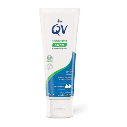 QV Cream 100g Tube, 24 Hour Moisturisation, Ideal for Dry Skin Conditions, such as Eczema, Psoriasis and Dermatitis