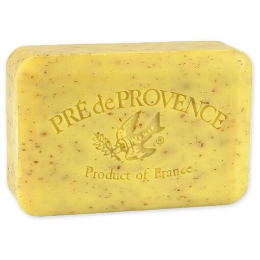 Pre de Provence Artisanal Soap Bar, Enriched with Organic Shea Butter, Natural French Skincare, Quad Milled for Rich Smooth Lather, Lemongrass, 8.8 Ounce